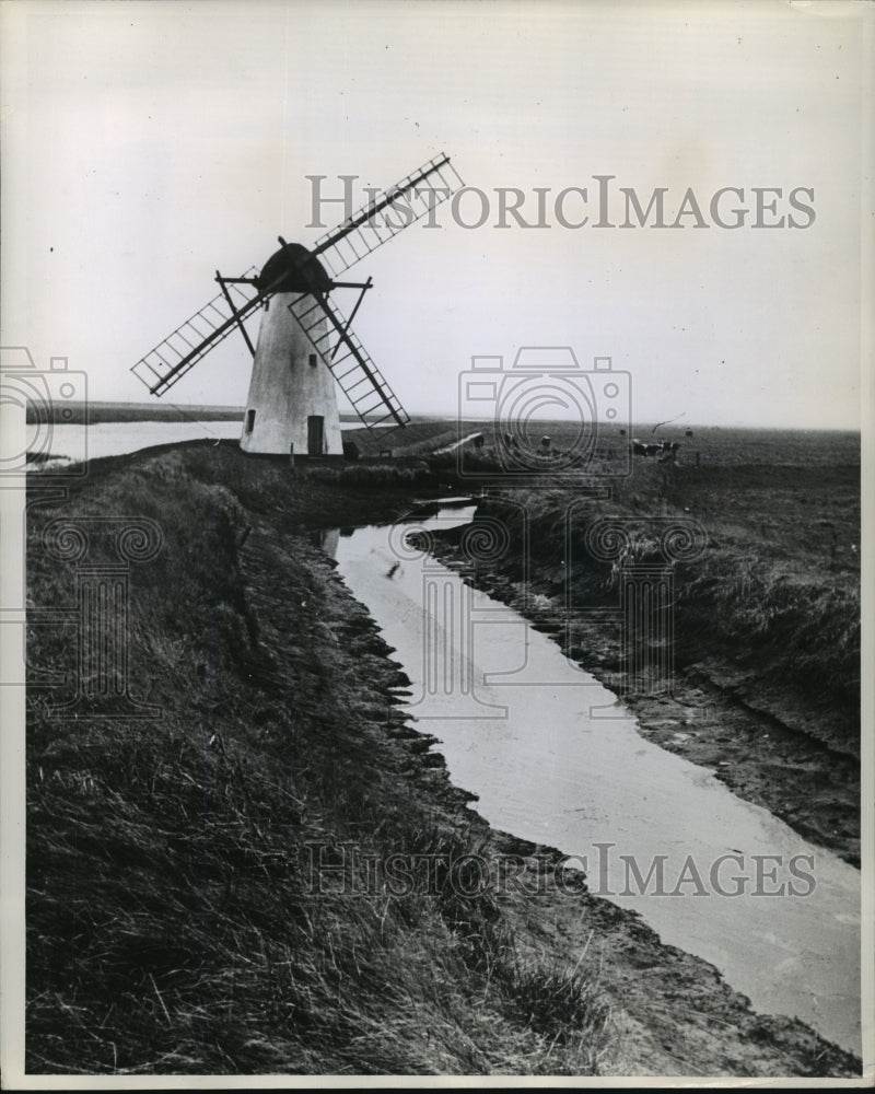 1944 Press Photo Marshlands of Jutland, Denmark - Historic Images