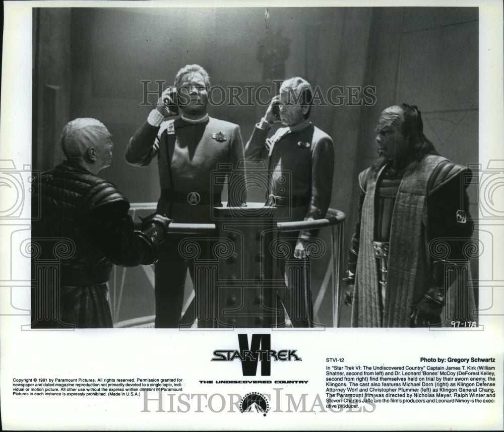 1992 Press Photo "Star Trek VI: The Undiscovered Country" Actors - Historic Images