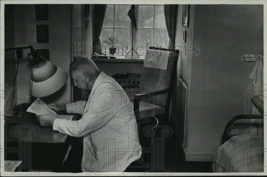 1954 Press Photo Single Room In Denmark Old People's Home - mjx28318-Historic Images