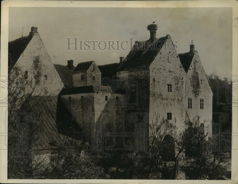 1936 Press Photo Spoettrup Castle in Jutland, Denmark - mjx28653- Historic Images