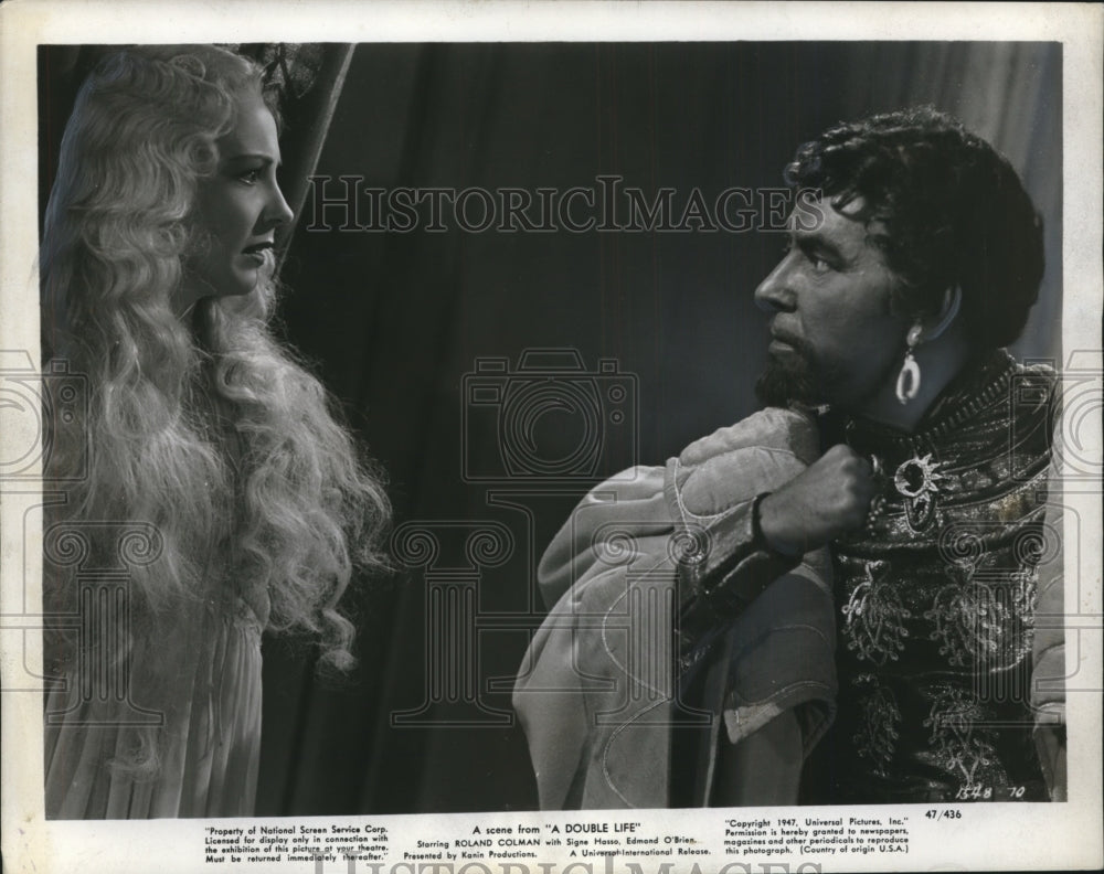 1948 Press Photo Ronald Colman in Role as Shakespeare's Othello in A Double Life - Historic Images