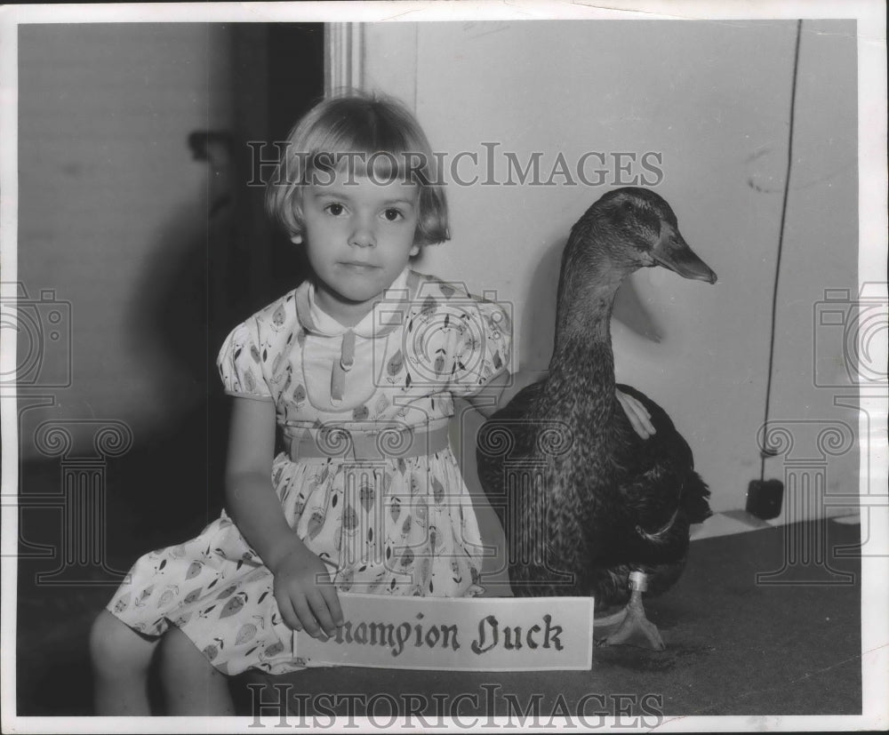 1956 Press Photo Rouen Duck Champion, Canadian National Exhibition Poultry Show-Historic Images