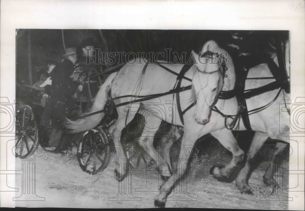 1959 Press Photo Russian carriage at Cyrus Eaton&#39;s Acadia farms in Ohio- Historic Images