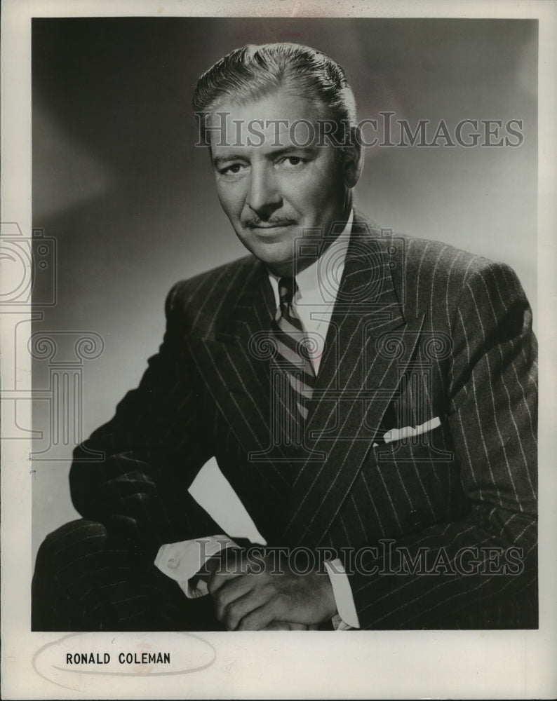 1956 Press Photo Actor Ronald Coleman - Historic Images