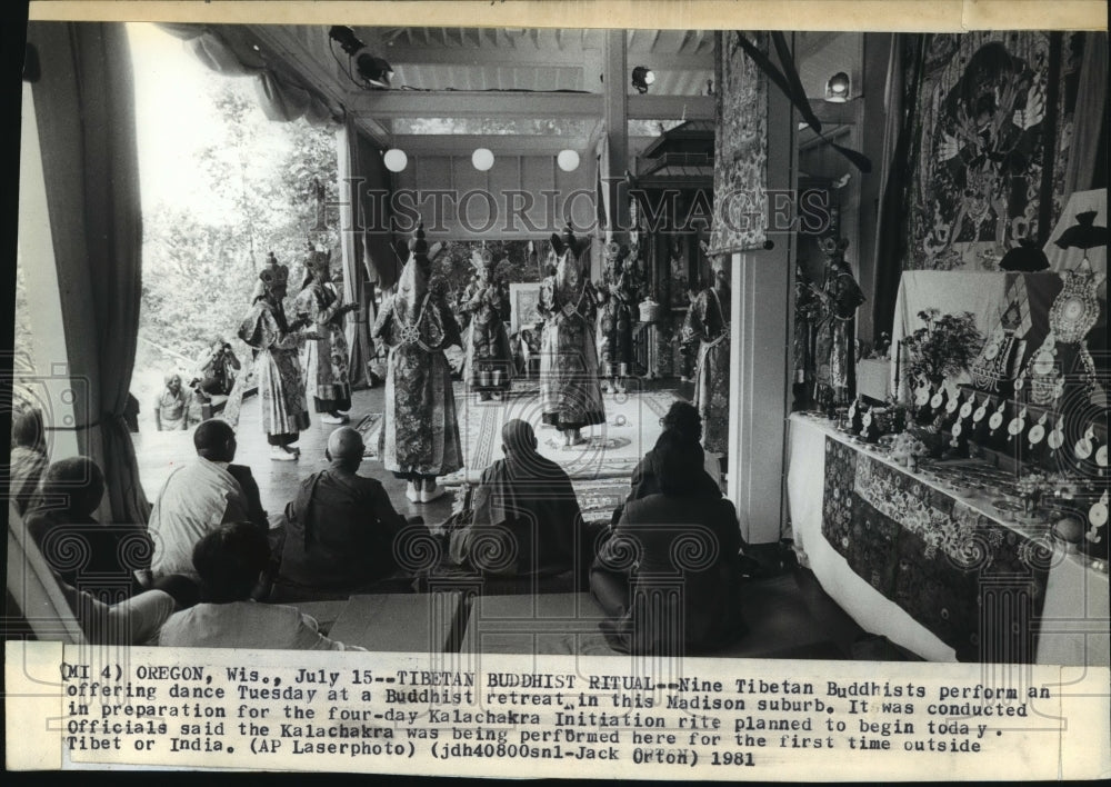 1981 Tibetan Buddhists perform in Oregon, Wisconsin-Historic Images