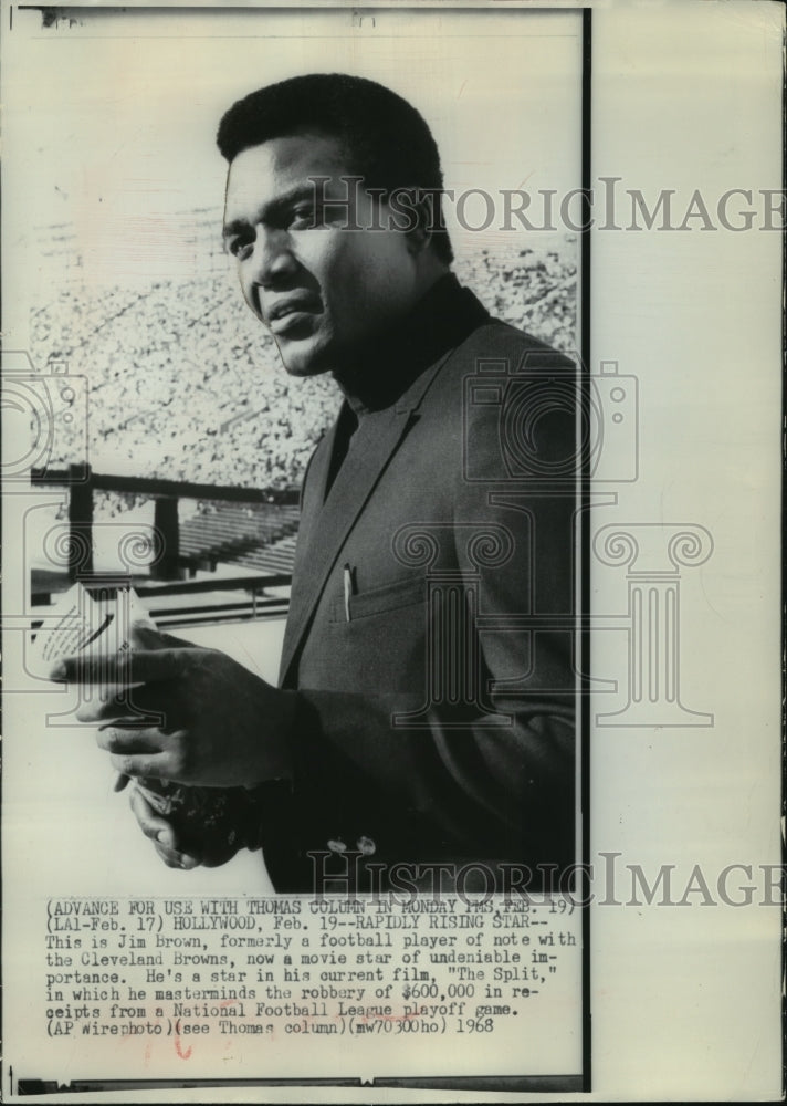 1968 Press Photo Jim Brown in "The Split" - Historic Images