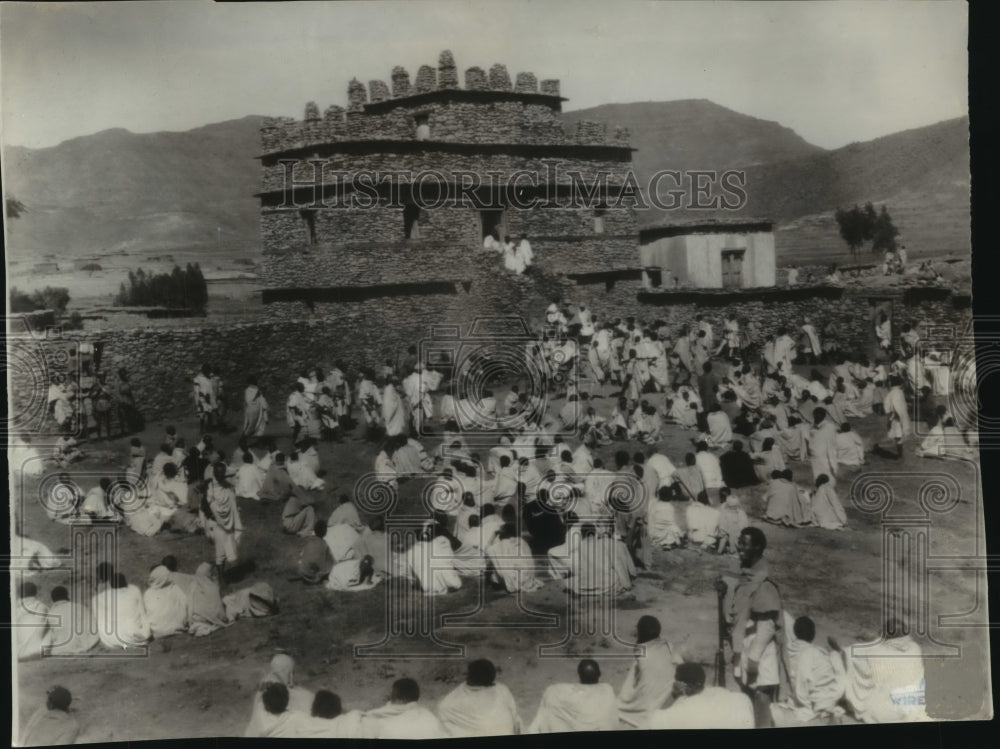1935 Press Photo The palace at Fort Adigrat, Ethiopia - mjx31683-Historic Images