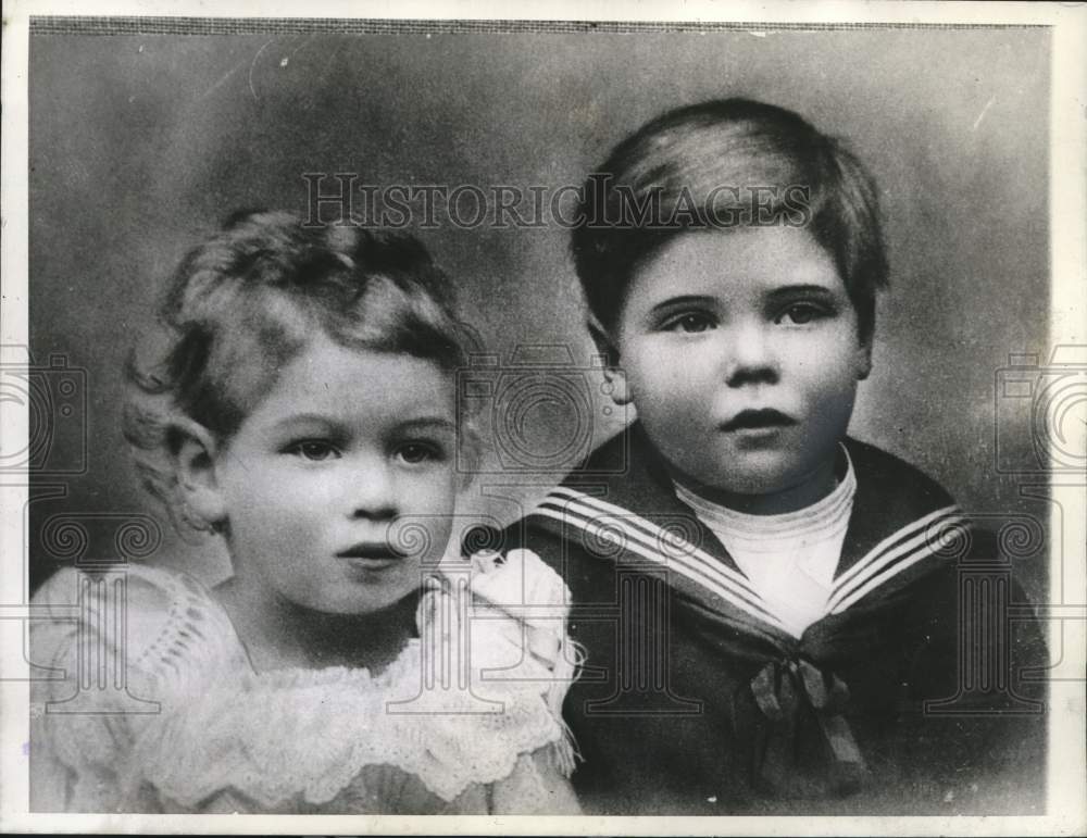Press Photo King George VI of England &amp; the Prince of Wales as children - Historic Images