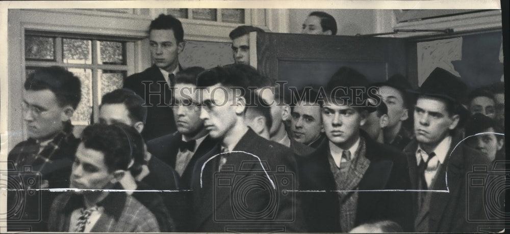 1937 Press Photo Glenn Frank hearing, University of Wisconsin President-Historic Images