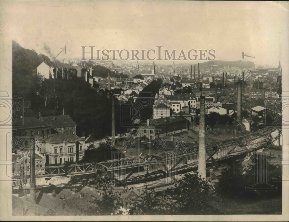 1923 Press Photo Ruhr section of Elberfeld, Germany - mjx36476-Historic Images
