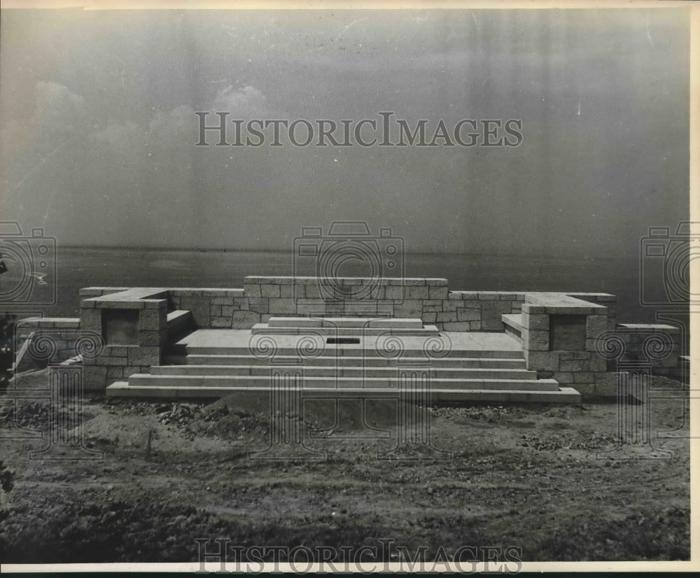 1934 Press Photo Rush-Bagot Memorial on Fort Niagara&#39;s Sea Wall, New York-Historic Images