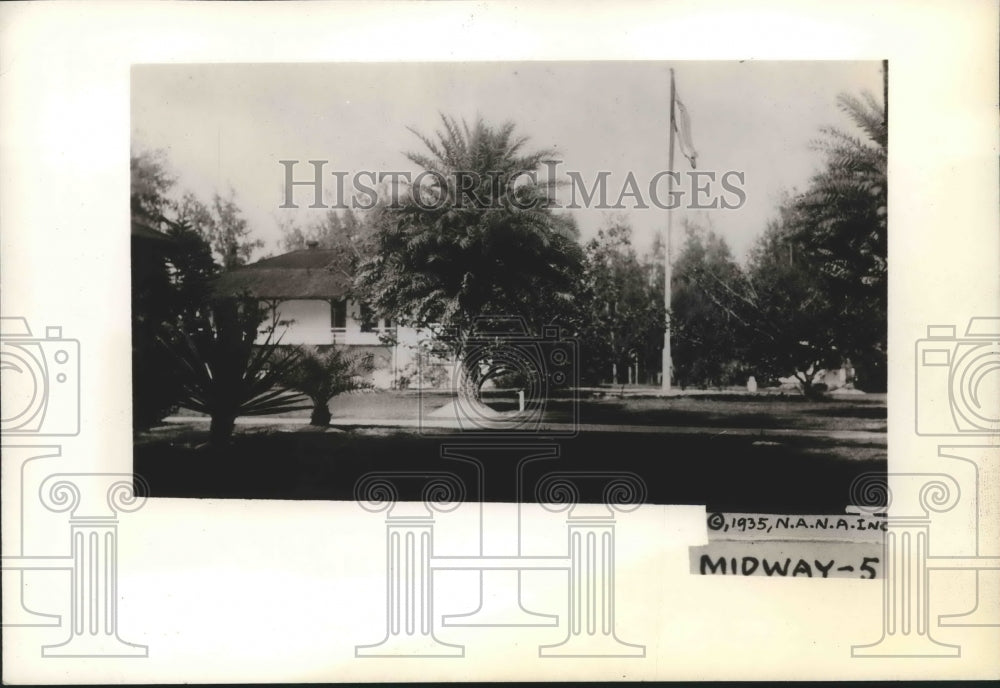 1935 Press Photo Picturesque Scene on Midway Island - mjx37625-Historic Images