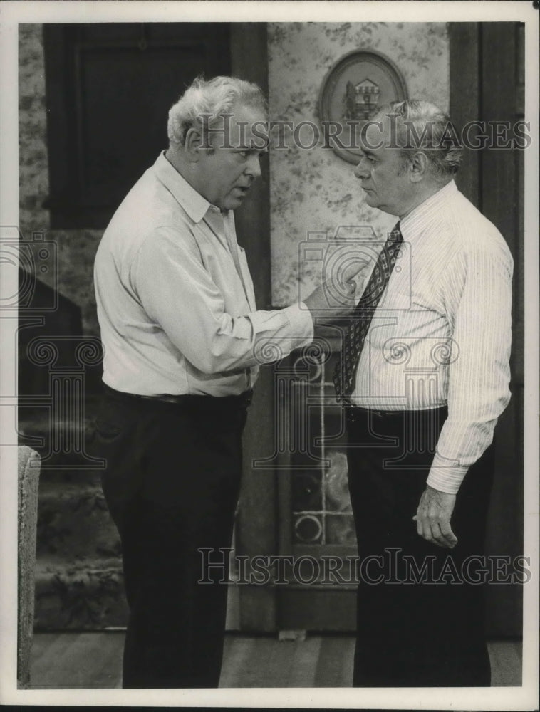 1979 Press Photo Actors Carroll O'Connor/Martin Balsam, "Archie Bunker's Place" - Historic Images
