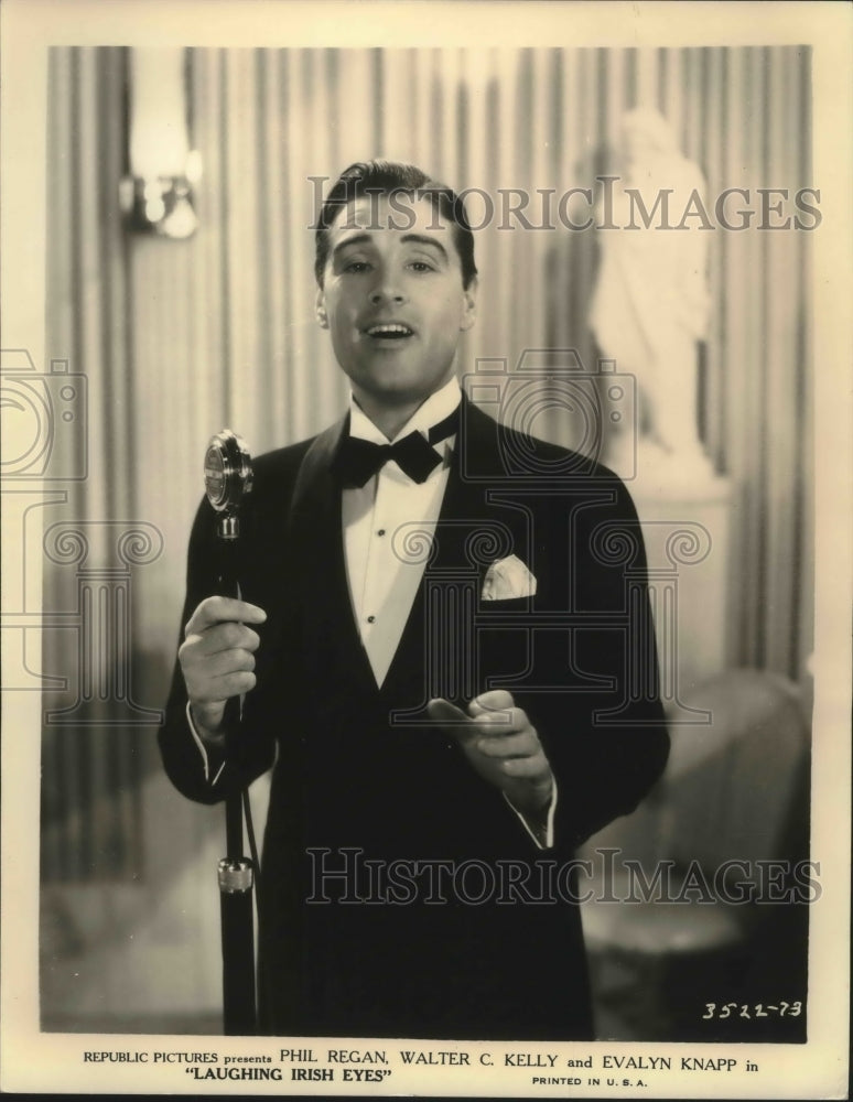 1936 Press Photo Actor Phil Regan in "Laughing Irish Eyes" - mjx38893- Historic Images