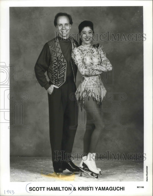 1993 Figure Skaters Scott Hamilton and Kristi Yamaguchi-Historic Images