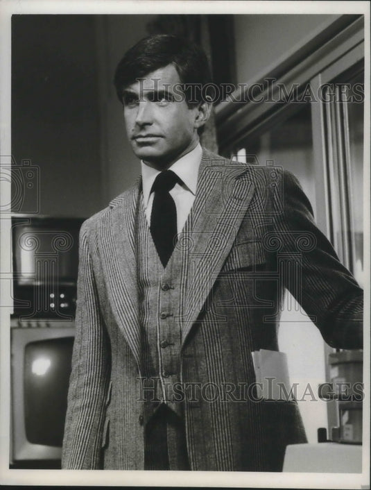 1979 Press Photo Actor George Hamilton in "Death Car on the Freeway" - Historic Images