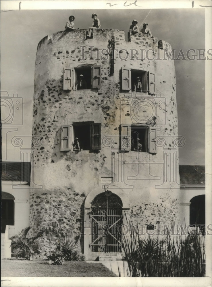 1942 Press Photo Bluebeard&#39;s Tower, Saint Thomas, Virgin Isalnds - mjx39403-Historic Images