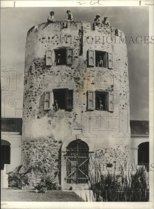 1942 Press Photo Bluebeard's Tower, Saint Thomas, Virgin Isalnds - mjx39403-Historic Images