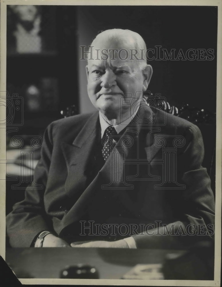 1962 Press Photo Former Pres. Herbert Hoover in &quot;The Ordeal of Woodrow Wilson&quot;-Historic Images