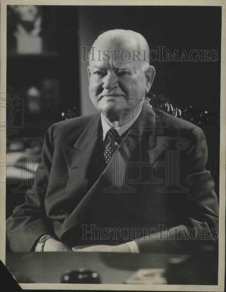 1962 Press Photo Former Pres. Herbert Hoover in "The Ordeal of Woodrow Wilson"-Historic Images