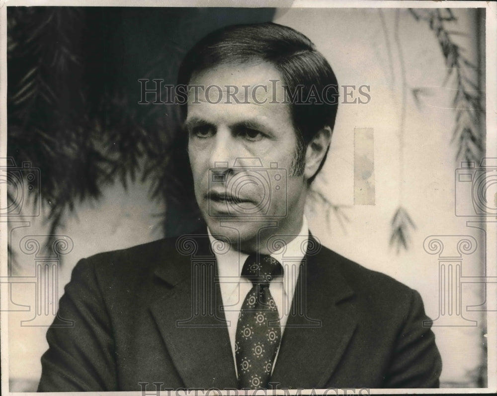 1975 Press Photo H.R. Haldeman in Interview with Mike Wallace for TV News Series-Historic Images