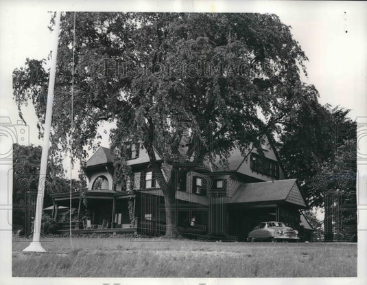 1953 Press Photo Exterior view of Theodore Roosevelt's home at Sagamore Hill-Historic Images