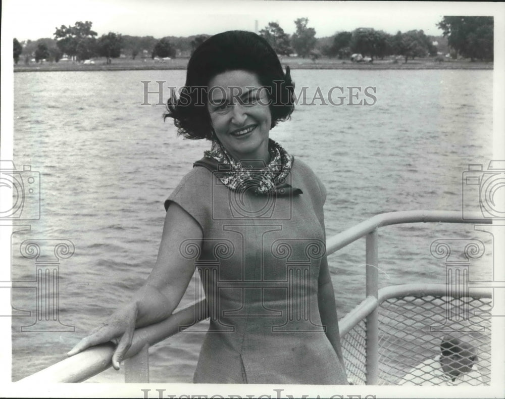 1966 Mrs. Lyndon B. Johnson on the Potomac River-Historic Images