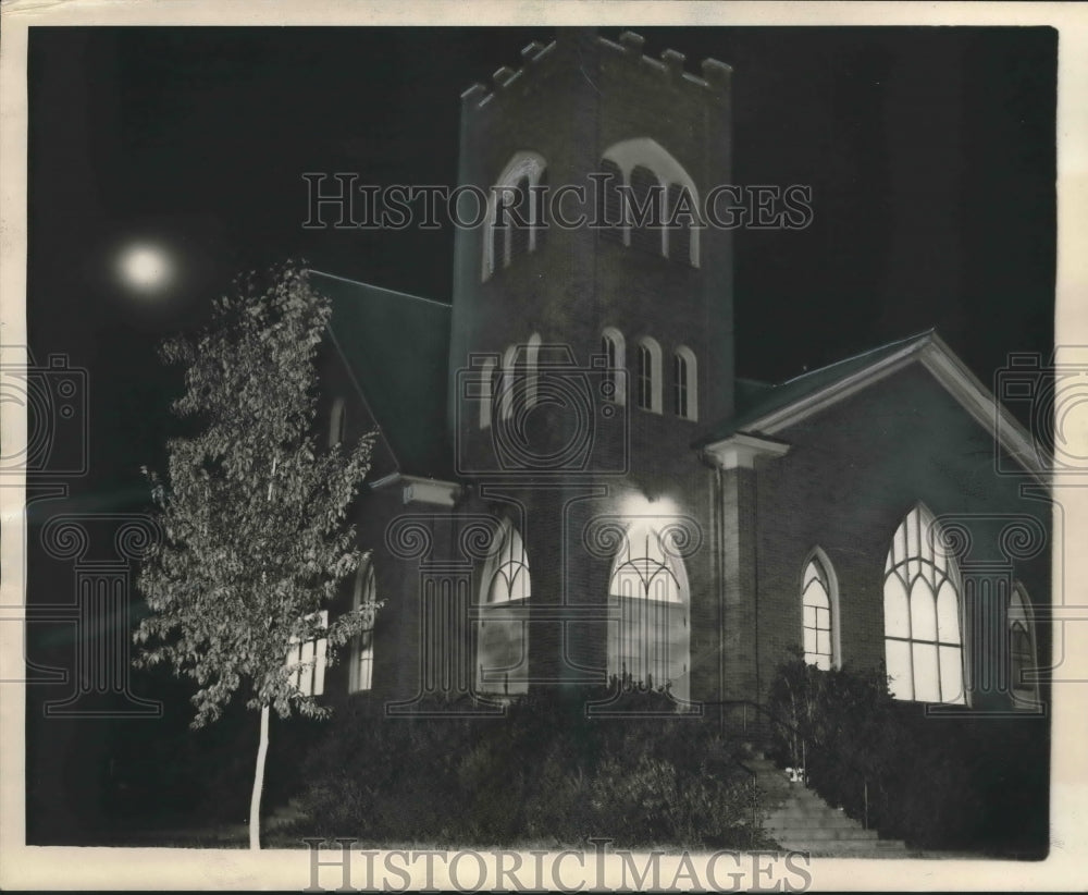 1936 Press Photo Presbyterian church in Oostburg, Wisconsin - mjx41072-Historic Images