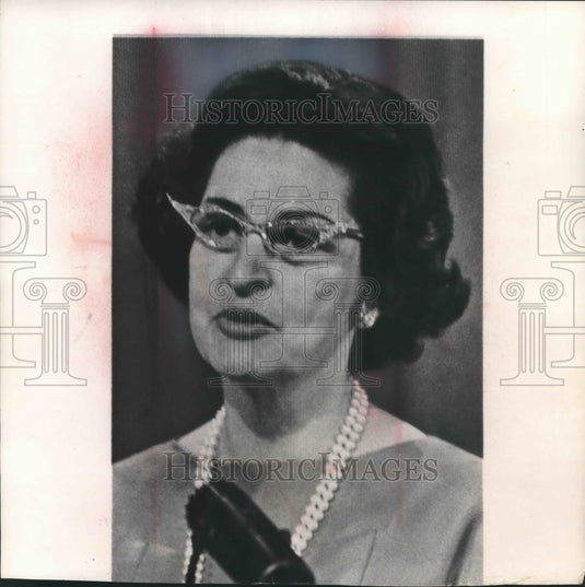 Press Photo Mrs; Lyndon B. Johnson at White House American Heart Association-Historic Images