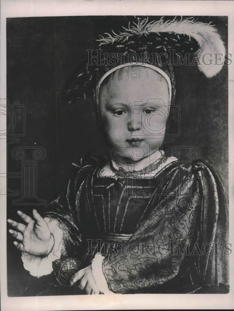 1937 Press Photo Portrait of &quot;Prince Edward&quot; by Hans Holbein. - mjx41453-Historic Images
