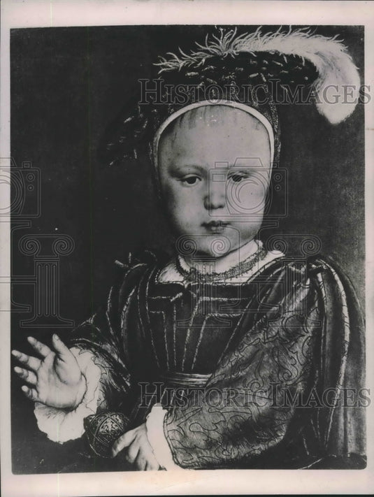 1937 Press Photo Portrait of "Prince Edward" by Hans Holbein. - mjx41453-Historic Images