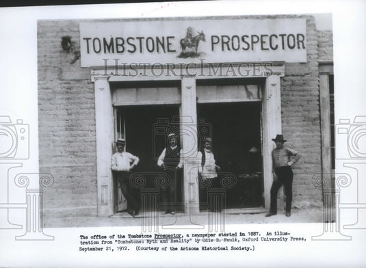 1972 Illustration from Tombstone Prospector newspaper by Odie Faulk-Historic Images
