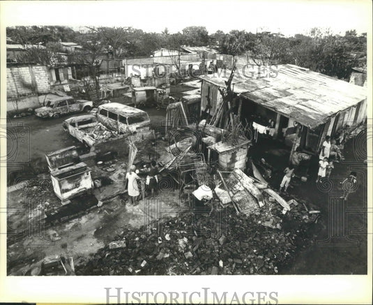1979 Managua, Nicaragua turned into bombing range over fighting-Historic Images