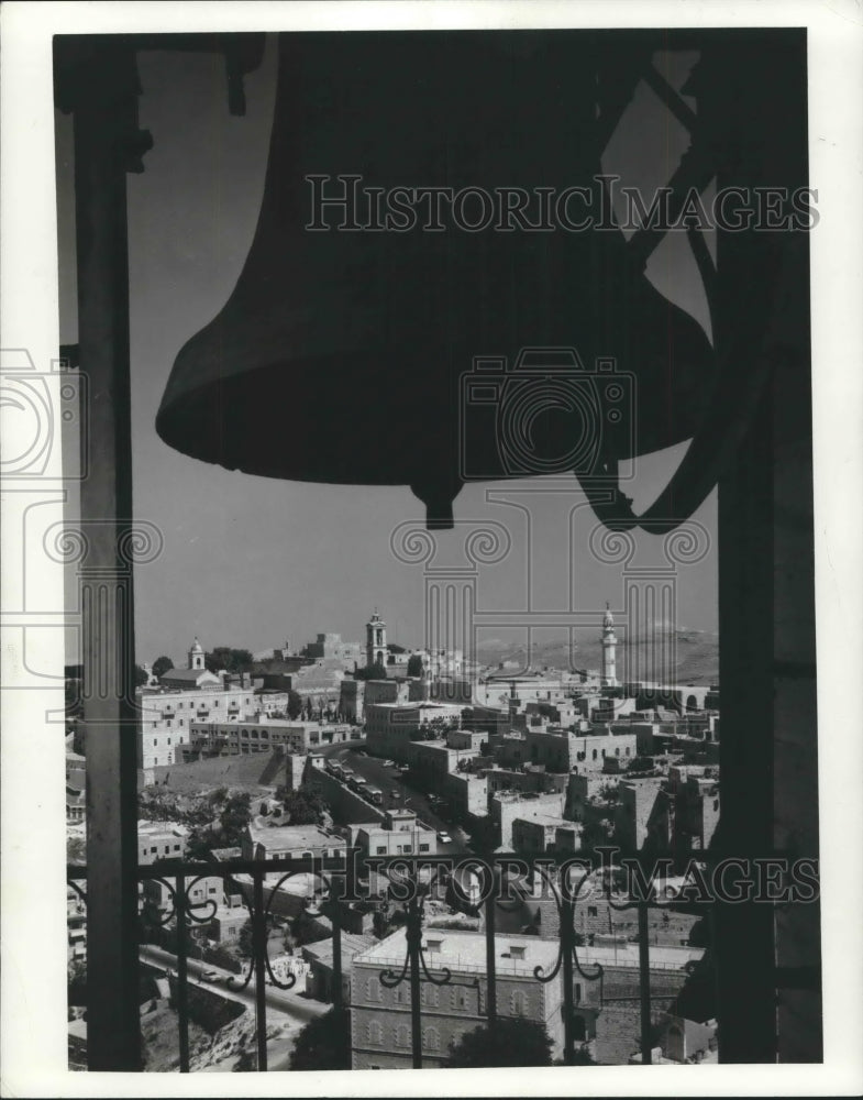 1975 Press Photo View of Bethlehem, Judea from churches bell tower. - mjx41810- Historic Images