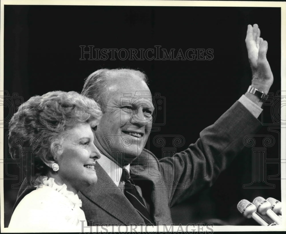 1980 Former President Gerald Ford, Mrs. Ford, Republican Convention - Historic Images