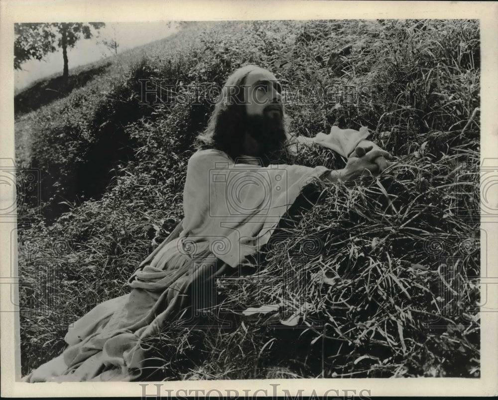 1945 Press Photo Scene from Freiburg Passion Play, Freiburg, Baden, Germany- Historic Images