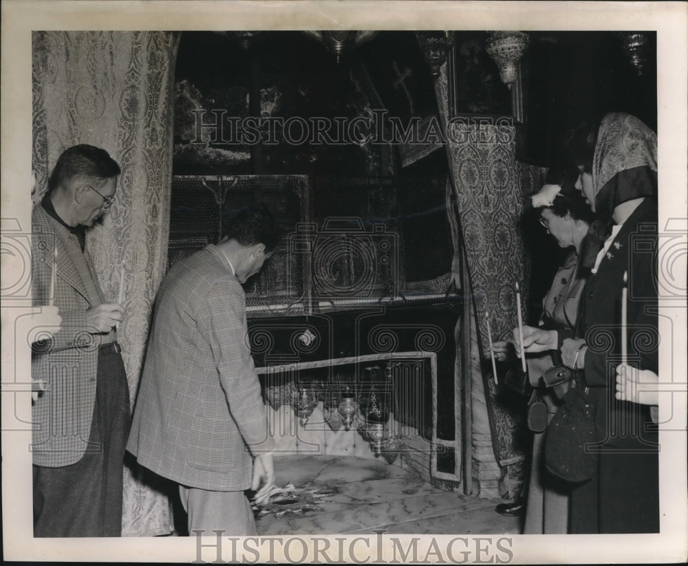 1953 Inside the Church of Nativity in Bethlehem, Israel-Historic Images