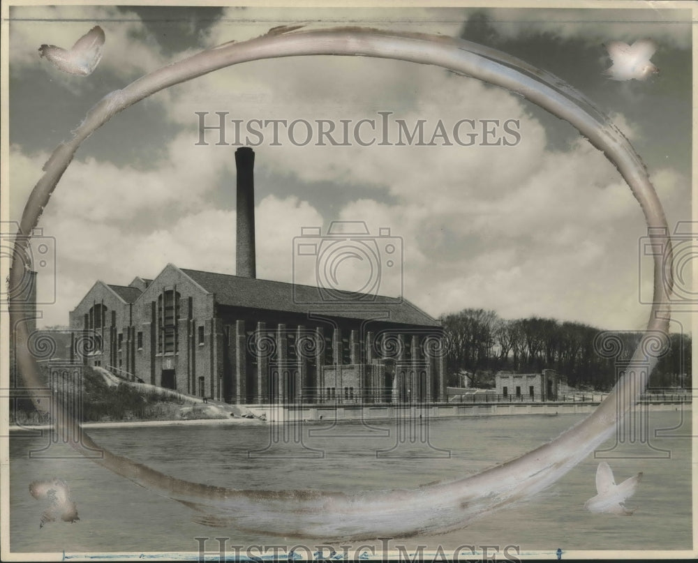 1928 Press Photo Milwaukee Riverside Water Department Pumping Stations - Historic Images