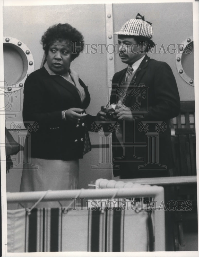 1986 Press Photo Isabel Sanford and Sherman Hemsley of &quot;The Jeffersons&quot;. - Historic Images