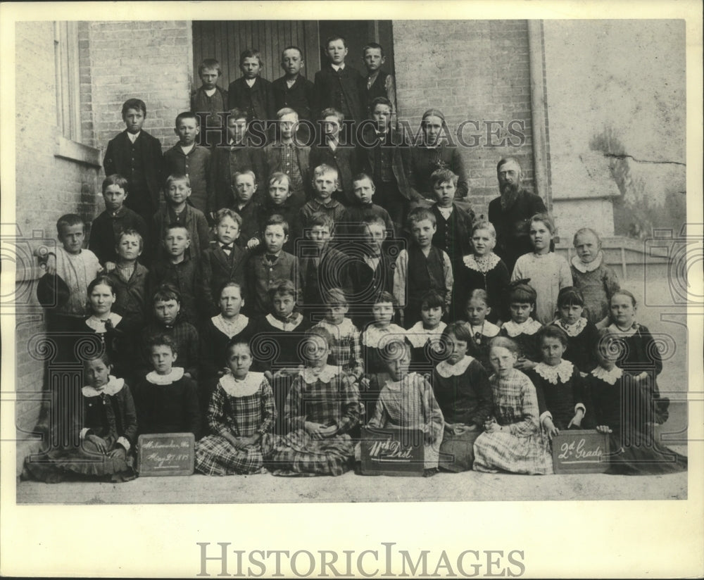 1895 Press Photo Second grade class, now the Forest Home Avenue school.- Historic Images