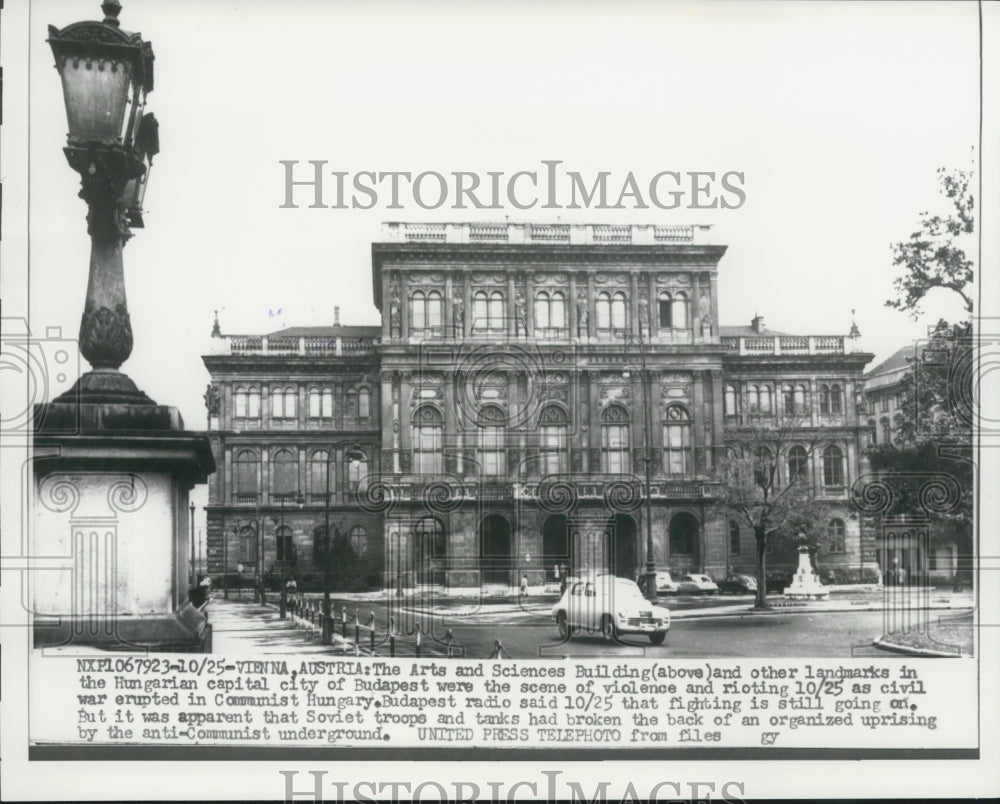 1956 Arts and Sciences building in Budapest, Hungary. - Historic Images