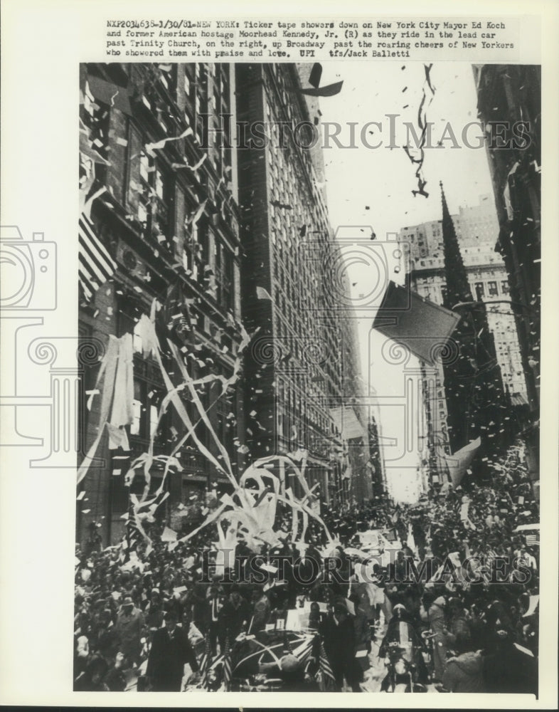 1981 Press Photo New York City Greets Returned Iranian Hostage - mjx48547- Historic Images