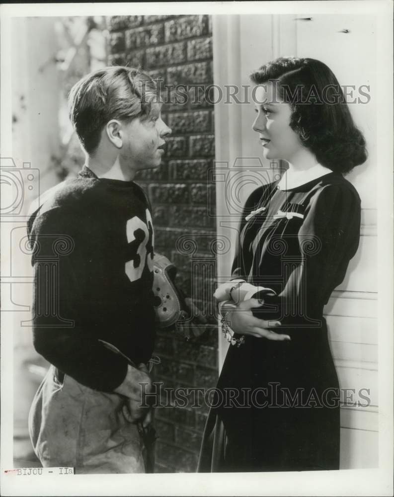 1973 Press Photo Mickey Rooney and Ann Rutherford as Andy and Polly in Movie - Historic Images