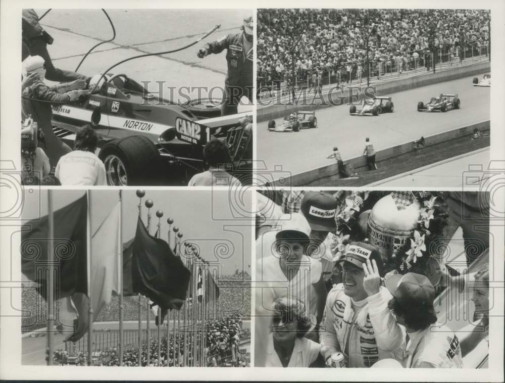 1981 Four scenes of Johnny Rutherford at Indy &quot;500&quot; - Historic Images