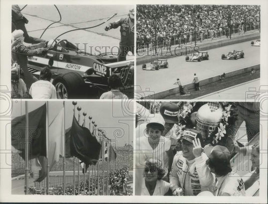 1981 Four scenes of Johnny Rutherford at Indy "500" - Historic Images