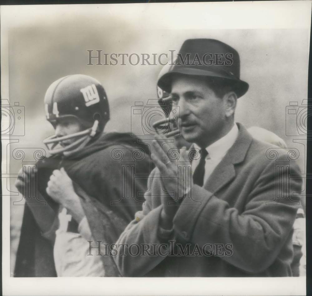1961 Coach Al Sherman of the New York Giants Football Team - Historic Images