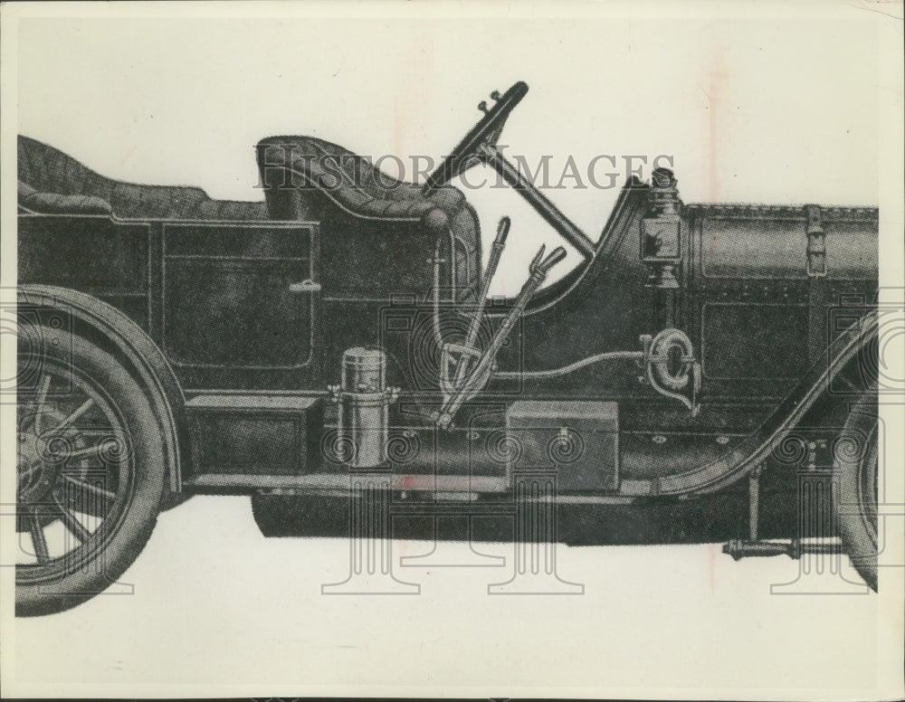 Press Photo Drawing Of Historic Automobile - mjx50419-Historic Images