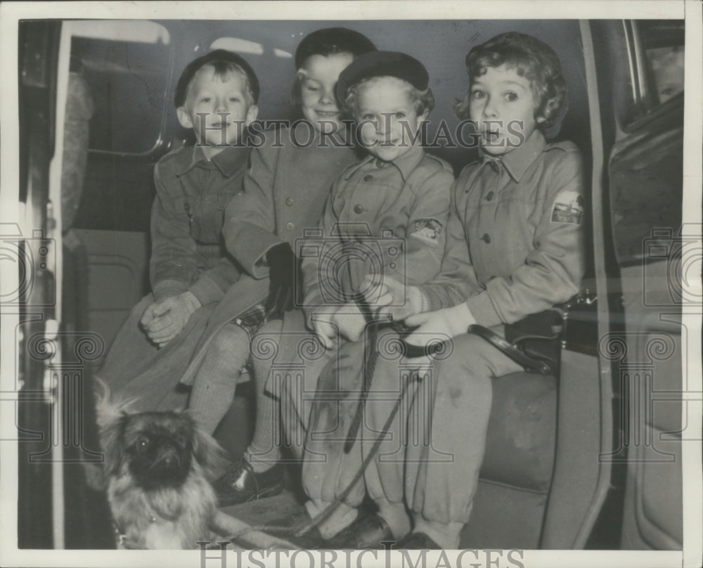 1950 Press Photo Crown Prince Carl Gustav with Sister and Friends - Historic Images