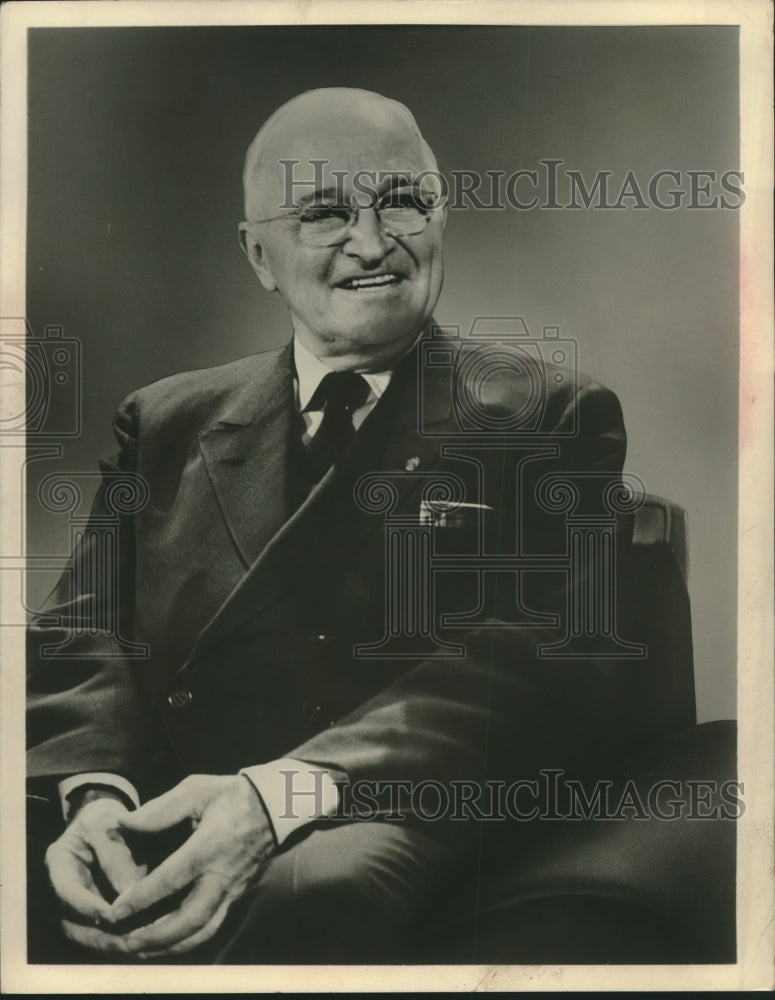 1950 Press Photo Former President Harry Truman - mjx51963 - Historic Images