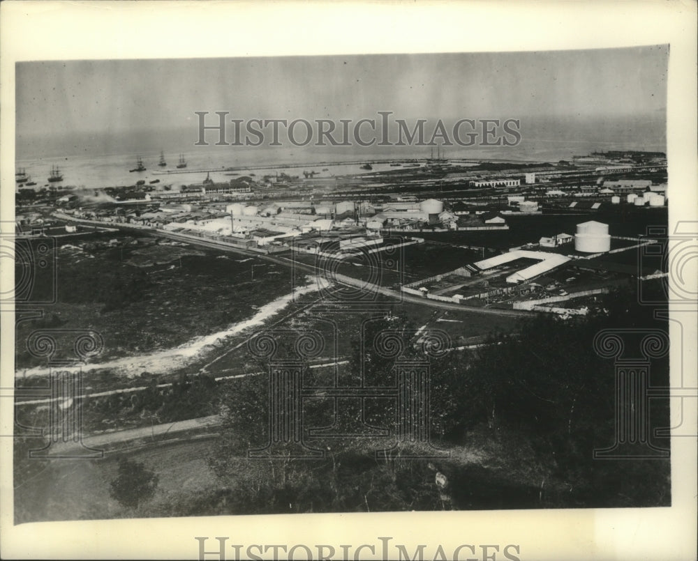 1941 Press Photo Russia Oil Port in Batum, U.S.S.R on The Black Sea - mjx52847-Historic Images